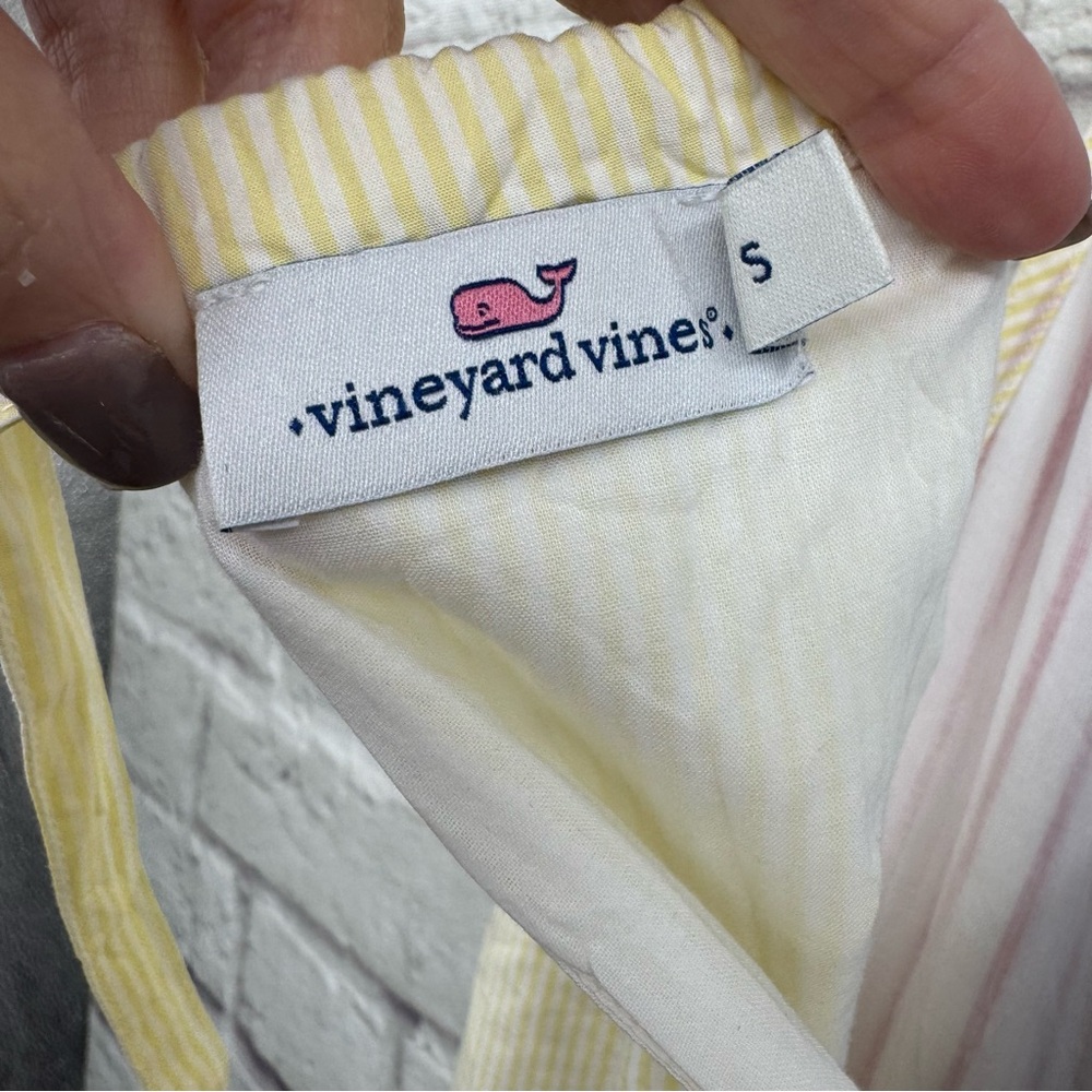 Vineyard Vines Party Stripe Patchwork Halter Midi… - image 6